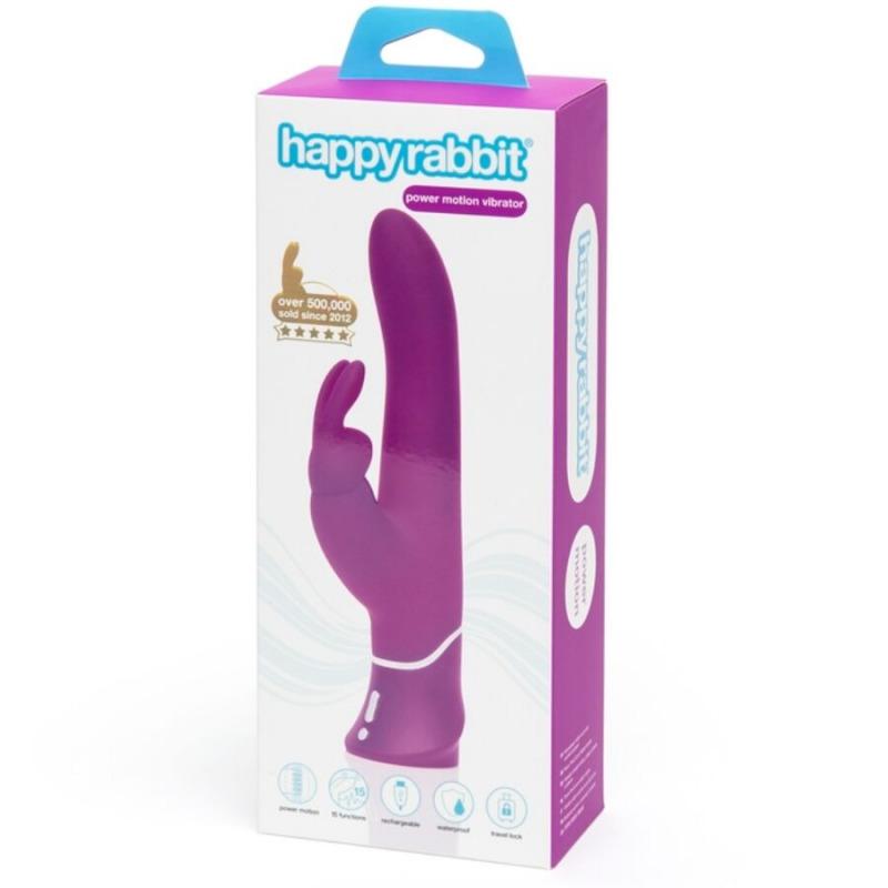 Happy Rabbit Vibrador Power Motion Morado