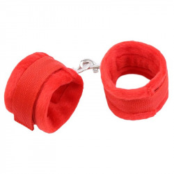 Menottes Velours Rouge Velcro