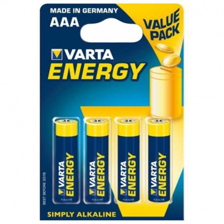 Pilas Alcalinas AAA Varta 4 Uds