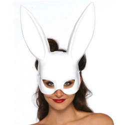 Masque d’oreilles de lapin blanc