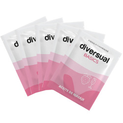 Set de 5 Aceites de Masaje Fresas y Champagne 10ml