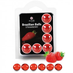 Set 6 Brazilian Balls Arôme Fraise