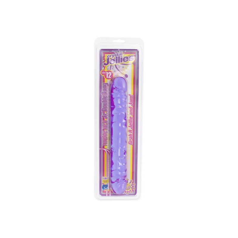 Pene Doble 30 cm Jelly Morado