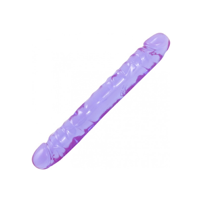 Pene Doble 30 cm Jelly Morado