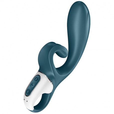 Hug Me Conejito Vibrador Gris Azul