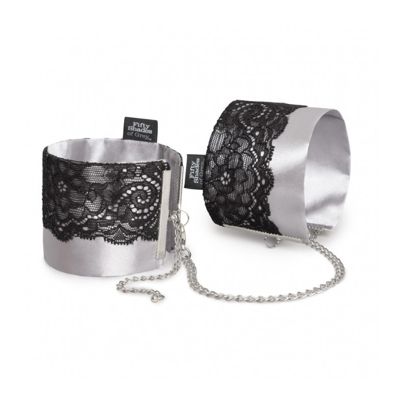 Play Nice Satin & Lace Wrist Cuffs