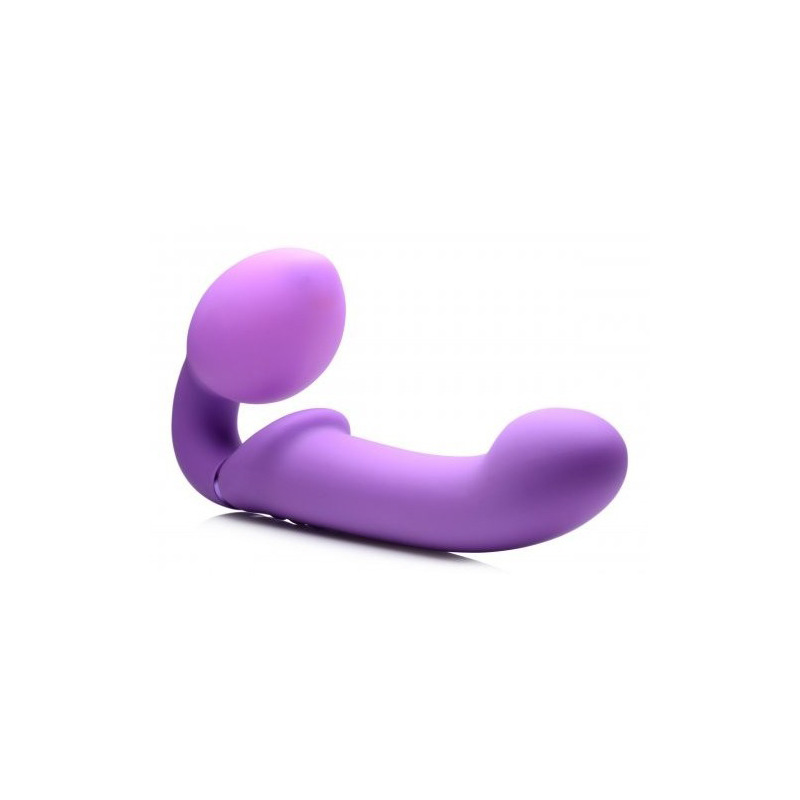 Arnés Inflable Doble con Mando y Pulsatorio Clítoris USB Lila