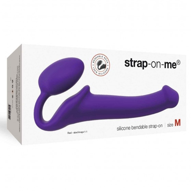 Arnés con Dildo Flexible Morado