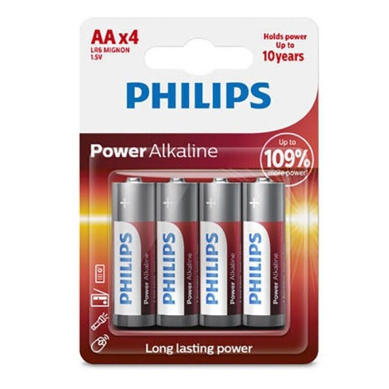 Pilas Power AA LR6 Alcalinas 4 Uds