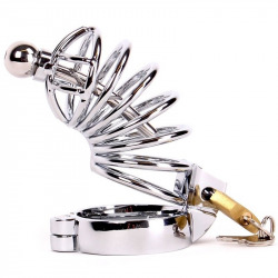 Cage de Chasteté Pénienne avec Dilatateur Urétral