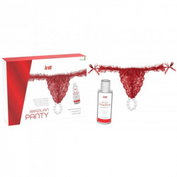 Brazilian Panty Rouge et Lubrifiant Fraise