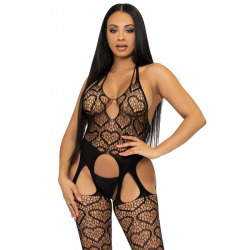 Bodystocking de Red con Corazones Negro