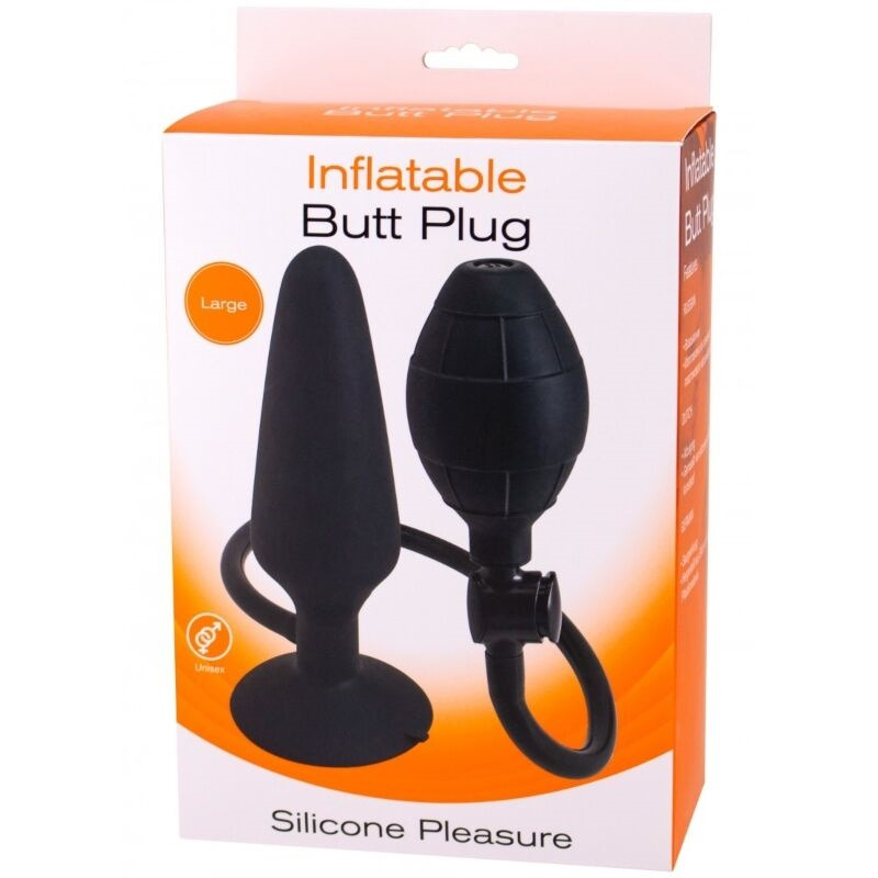 Butt Plug Hinchable Negro