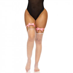 Leg Avenue Liguero de Cuero Vegano Rosa