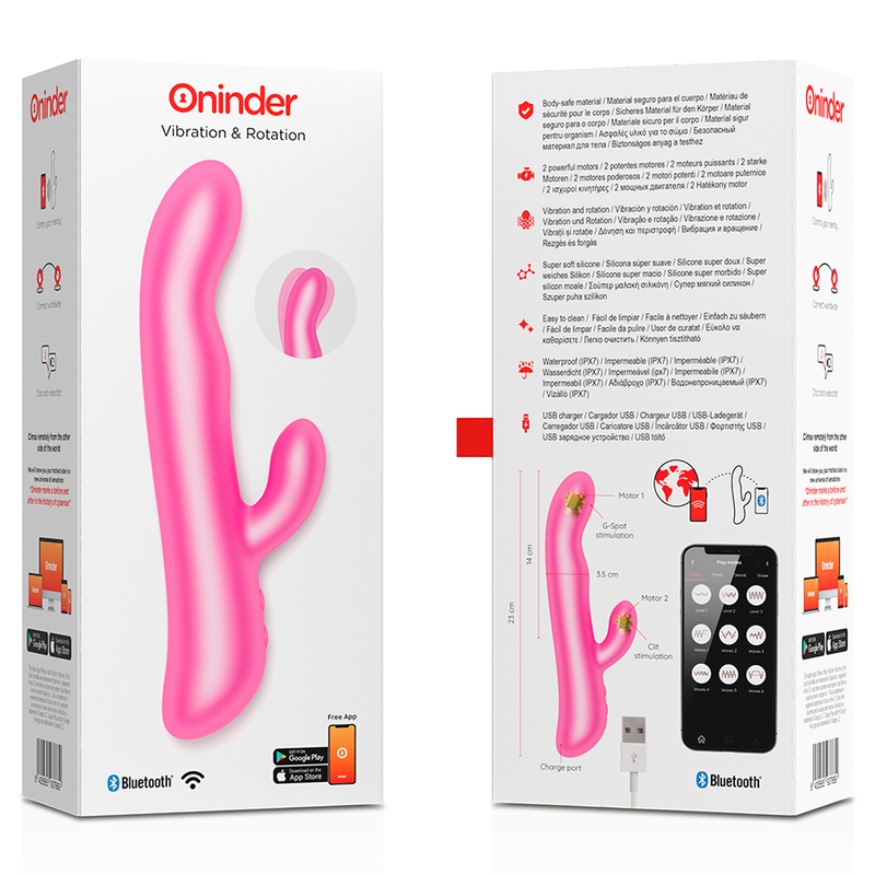 Oninder Vibración y Rotación App Rosa