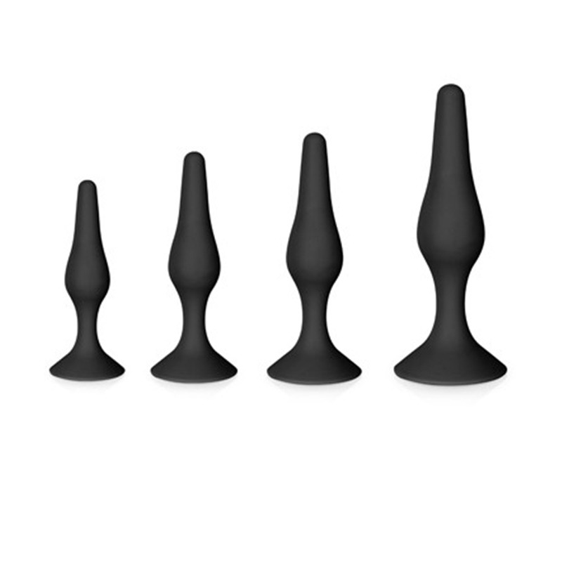 Kit Anal x4 Silicona Negro