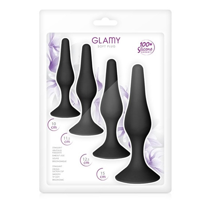 Kit Anal x4 Silicona Negro