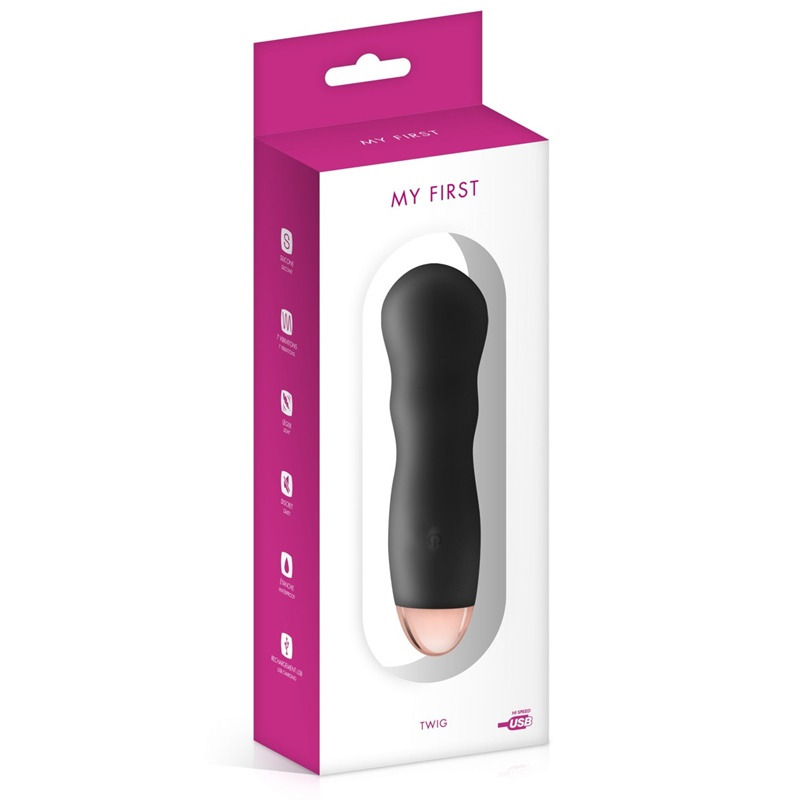 Mini Vibrador Twig Negro