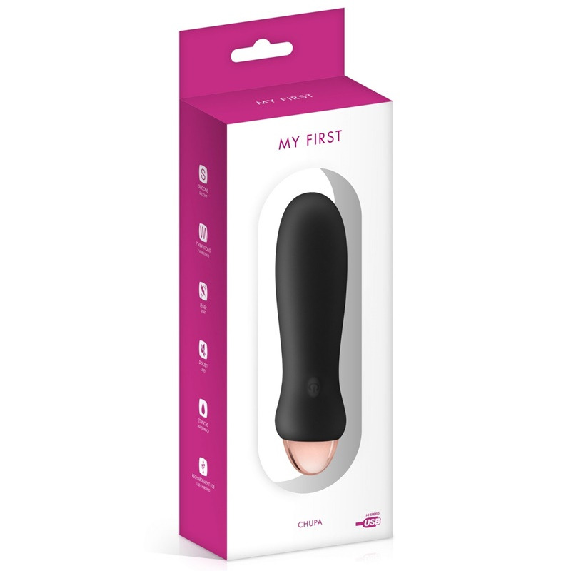 Mini Vibrador Chupa Negro