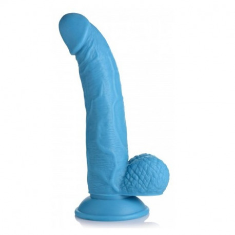 Dildo Realístico con Testículos 19 cm Azul