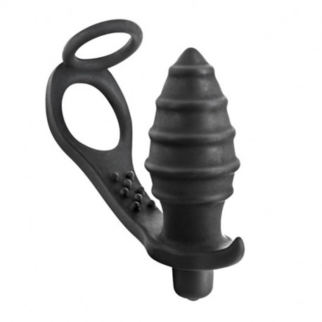 Anillo Pene con Plug Vibrador AP071