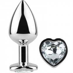 Plug Anal Coeur Transparent Taille S