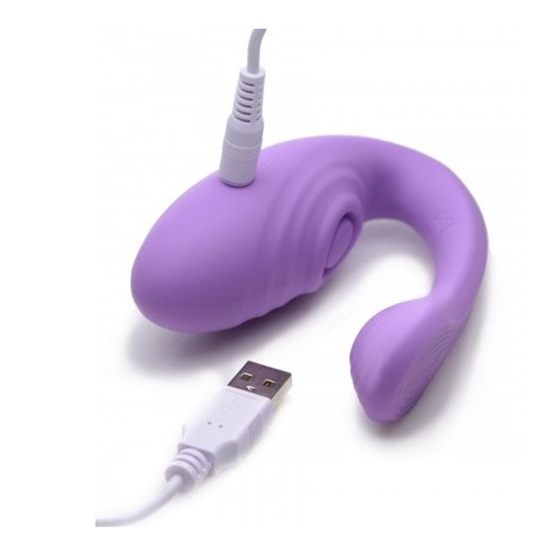 Vibrador Doble con Mando Lila