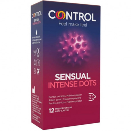 Control Preservativos Sensual Intense Dots 12 Uds