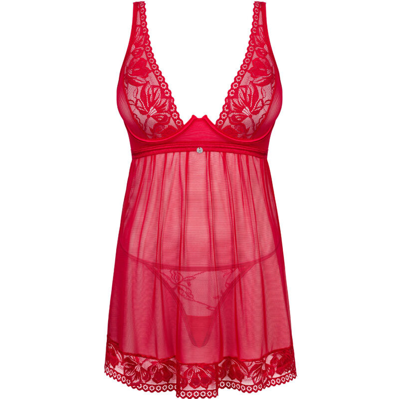 Lacelove Babydoll & Tanga Rojo