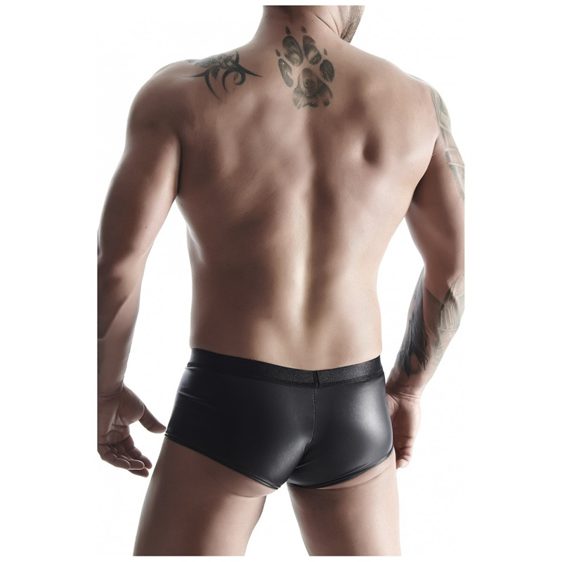 Boxer Wetlook con Aberturas Negro