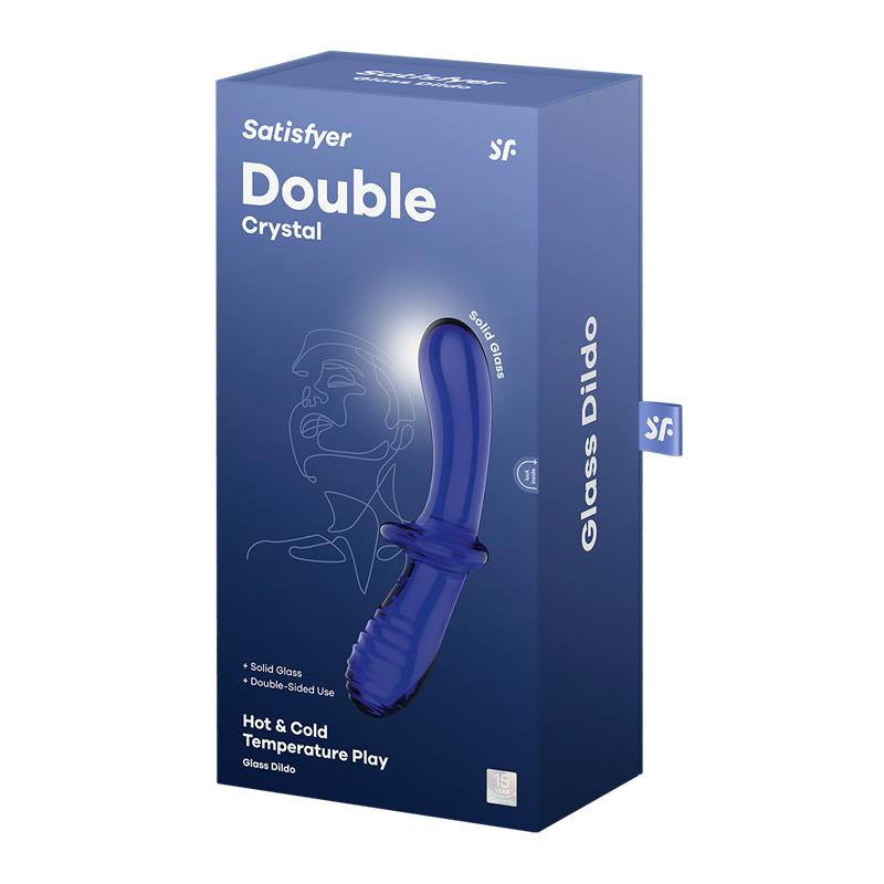 Satisfyer Double Crystal Azul