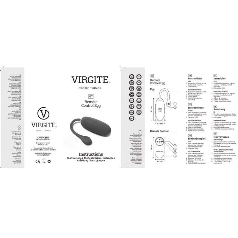 Huevo Vibrador G7 Negro