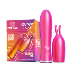 Vibe & Tease Lapin Vibromasseur 2 en 1