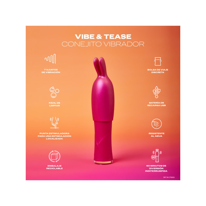 Vibe & Tease Conejito vibrador 2 en 1