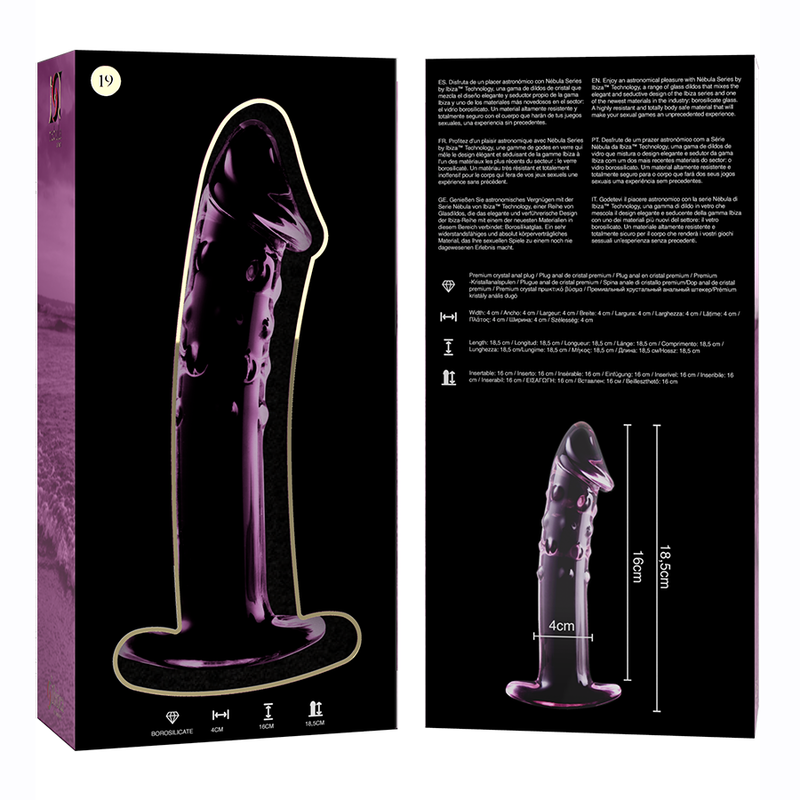 Dildo Cristal Modelo 19 Rosa