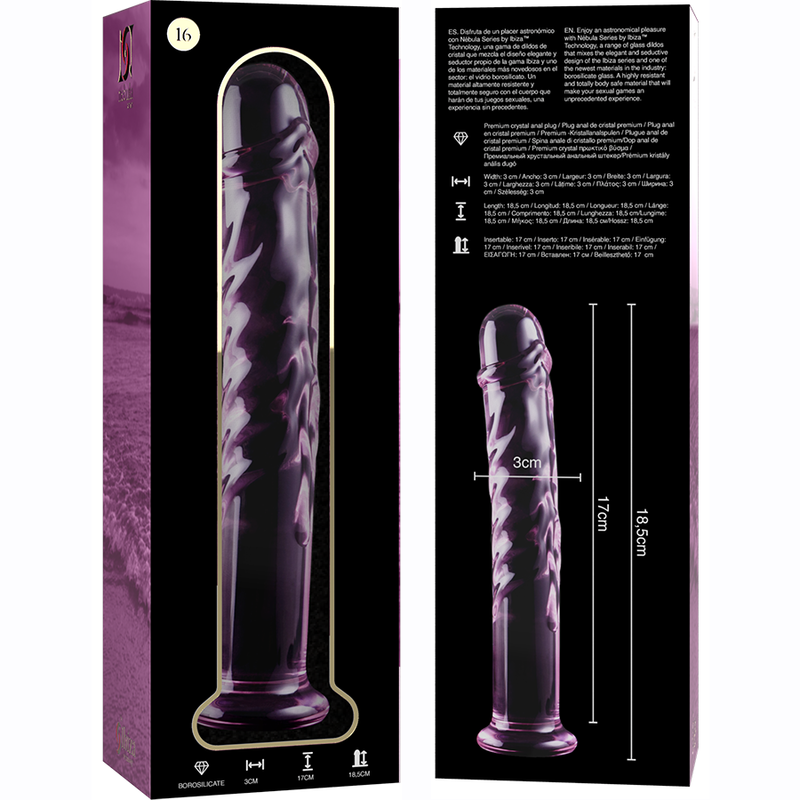 Dildo Cristal Modelo 16 Rosa