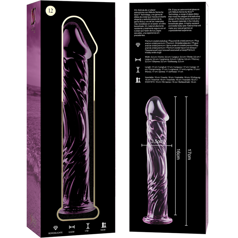 Dildo Cristal Modelo 12 Rosa