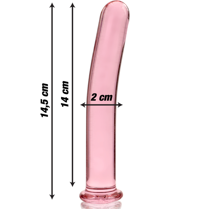 Dildo Cristal Modelo 8 Rosa