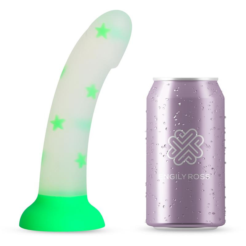 Dildo que Brilla en la Oscuridad Confetti Star 17 cm