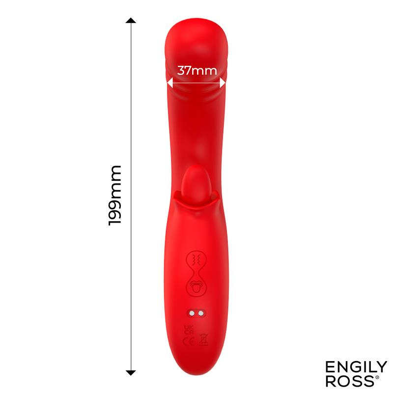 Drako Vibrador con Thrusting y Lengua Oscilante 360º