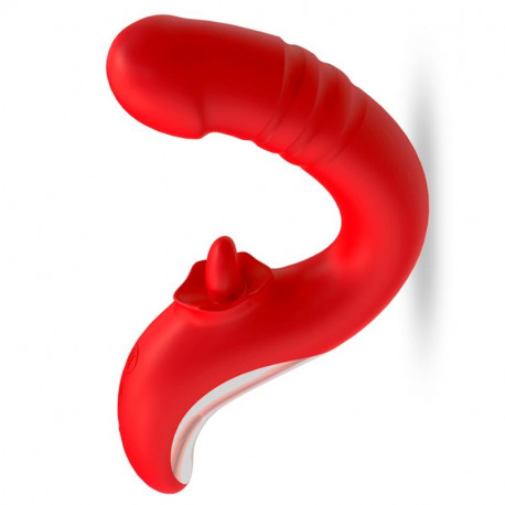 Drako Vibrador con Thrusting y Lengua Oscilante 360º