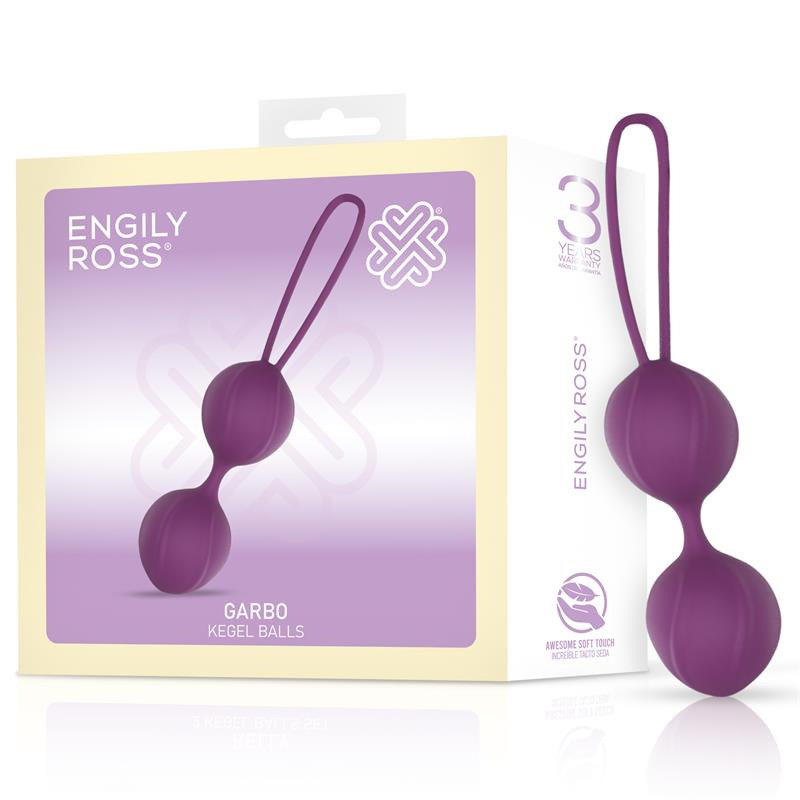 Garbo Bola Doble Kegel Silicona Púrpura