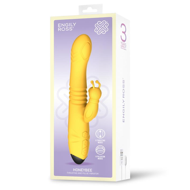 Honeybee Vibrador con Thrusting y Pulsación