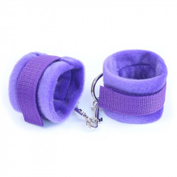 Menottes en Tissu avec Velcro Poignets Violet