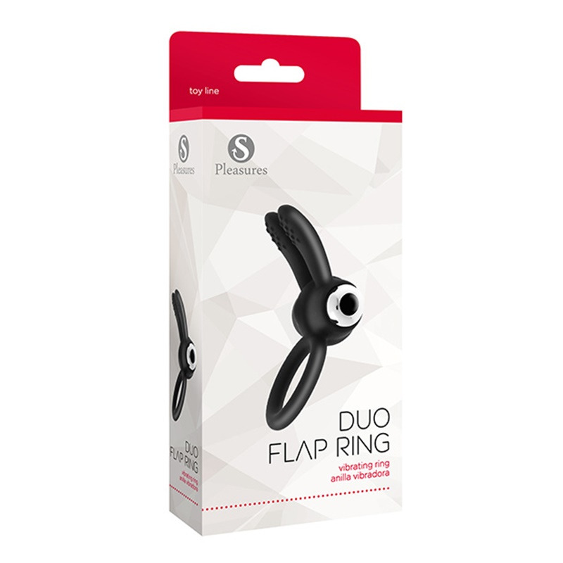 Duo Flap Ring Black