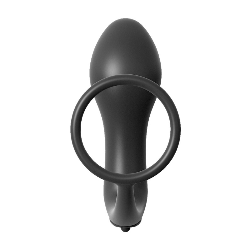 Plug Vibrador ASS-GASM Anillo Negro