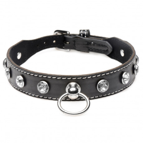 Collar Choker Piedras Claras con Anilla