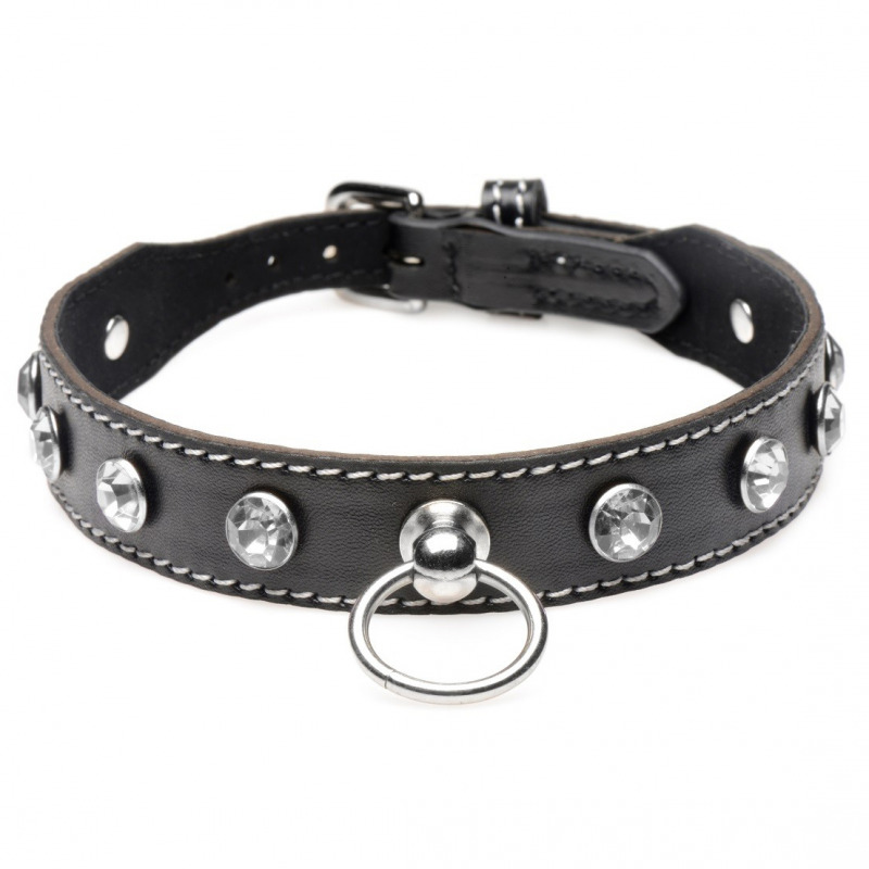 Collar Choker Piedras Claras con Anilla
