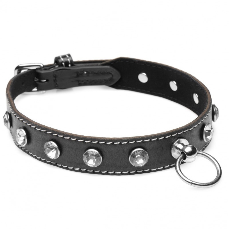Collar Choker Piedras Claras con Anilla
