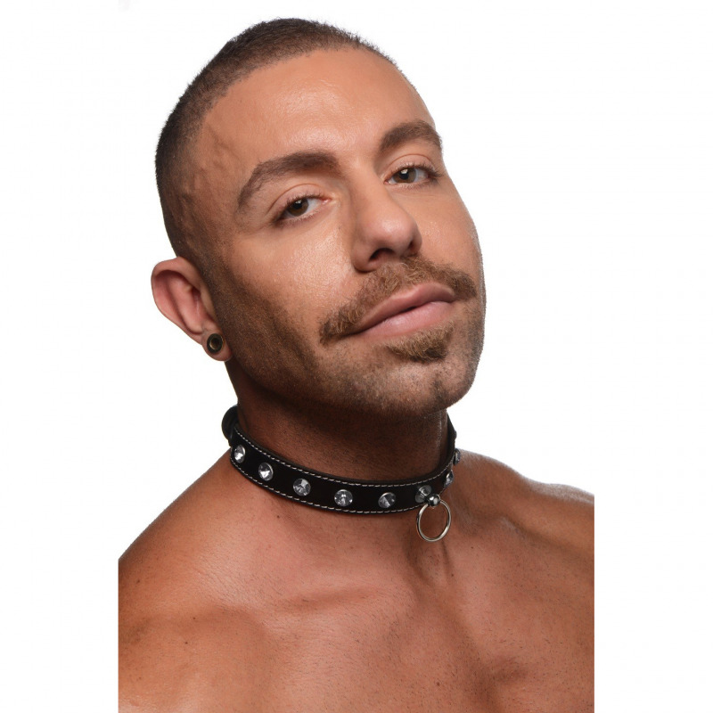 Collar Choker Piedras Claras con Anilla